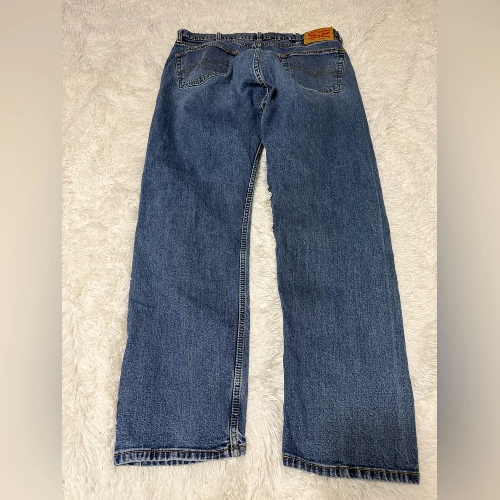 Levi's 505 Jeans Men’s Regular Fit Straight Leg Denim Blue size 38X32